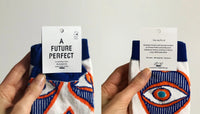 SOCKS "EYE - HEART" BLUE/ORANGE/WHITE