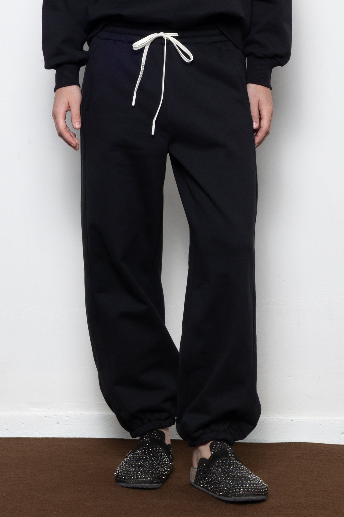 RELAXED COTTON SWEATPANTS BLACK