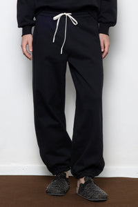 RELAXED COTTON SWEATPANTS BLACK
