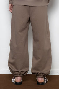 RELAXED COTTON SWEATPANTS MOCCA
