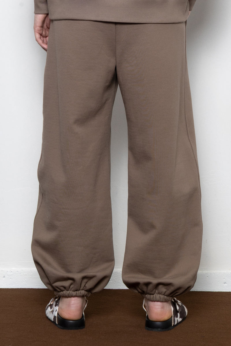 RELAXED COTTON SWEATPANTS MOCCA