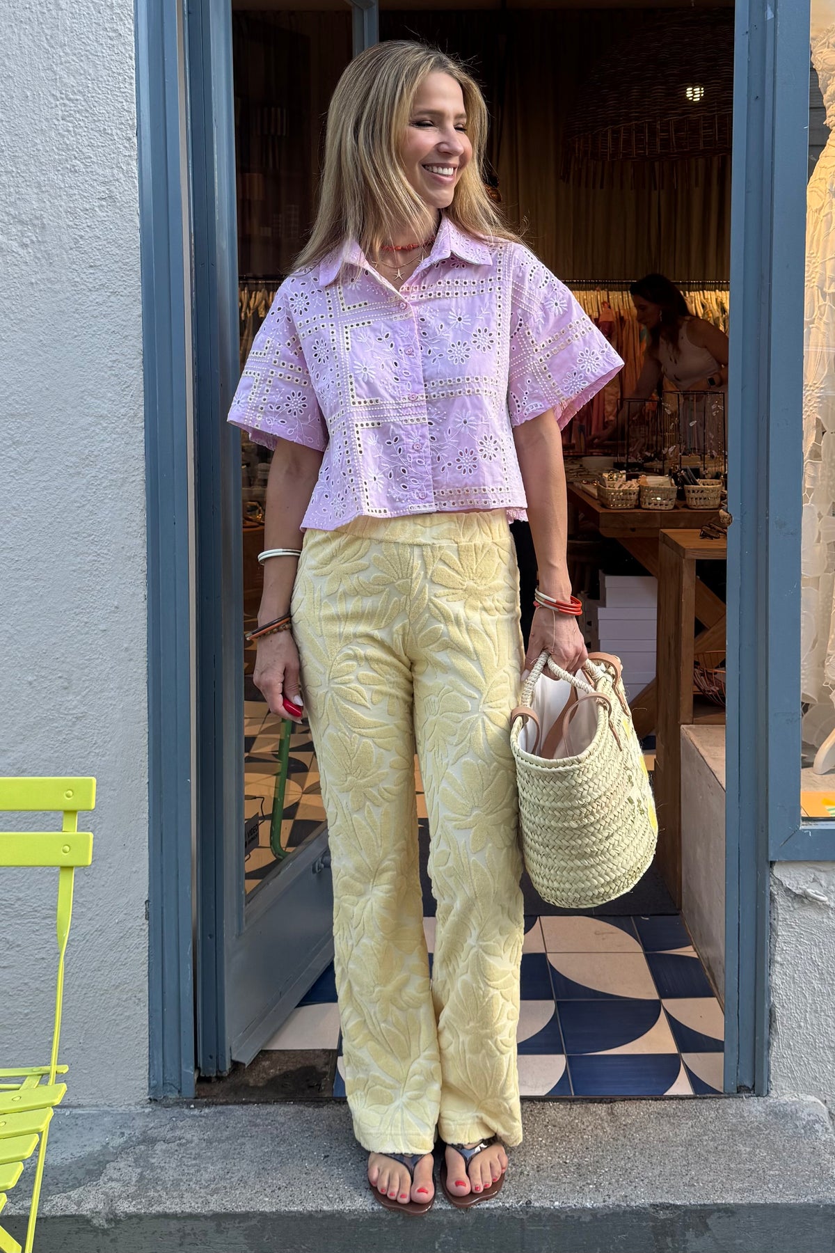 SOFT TERRY PANTS "LOULOUDI" VANILLA
