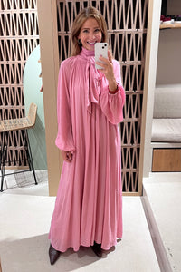 FLOWY VISCOSE CHIFFON DRESS "LILY" DUSTY PINK