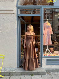 BANDEAU DRESS "ELPIS" CHOCOLATE