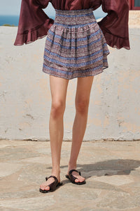 MINI SKIRT WITH PRINT "CLOND" MULTICOLOR