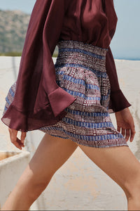 MINI SKIRT WITH PRINT "CLOND" MULTICOLOR