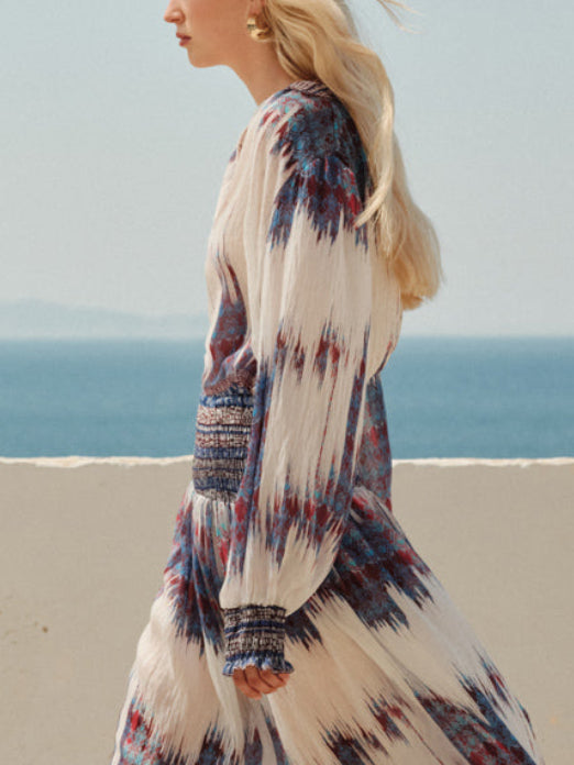 OVERSIZED TRANSPARENT BLOUSE „BOHEME“ MULTICOLOR