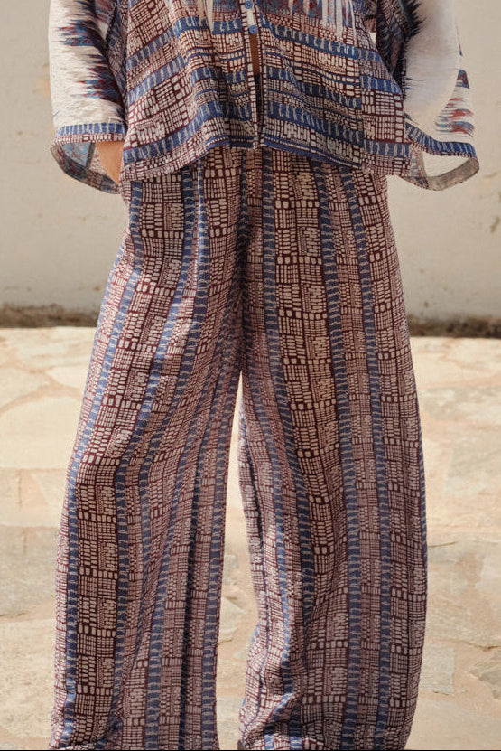 FLOWY TRANSPARENT CHIFFON PANTS "ISOLA"