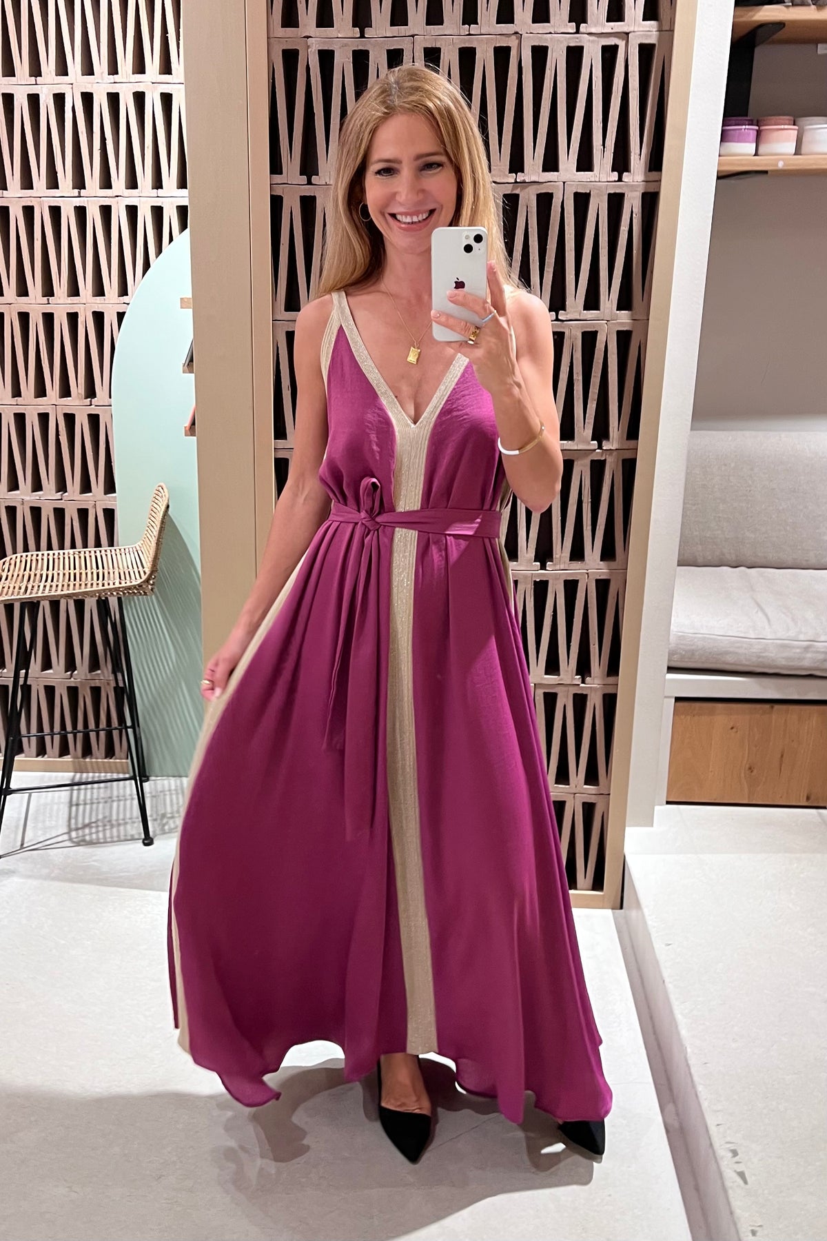 FLOWY LONG DRESS "ATHENA" VIOLET