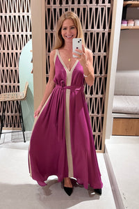 FLOWY LONG DRESS "ATHENA" VIOLET