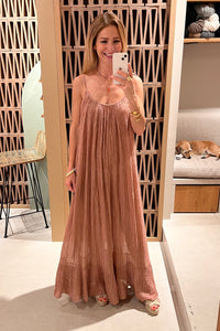 LONG BACKLESS DRESS "ASTARTI" RUSTY PINK