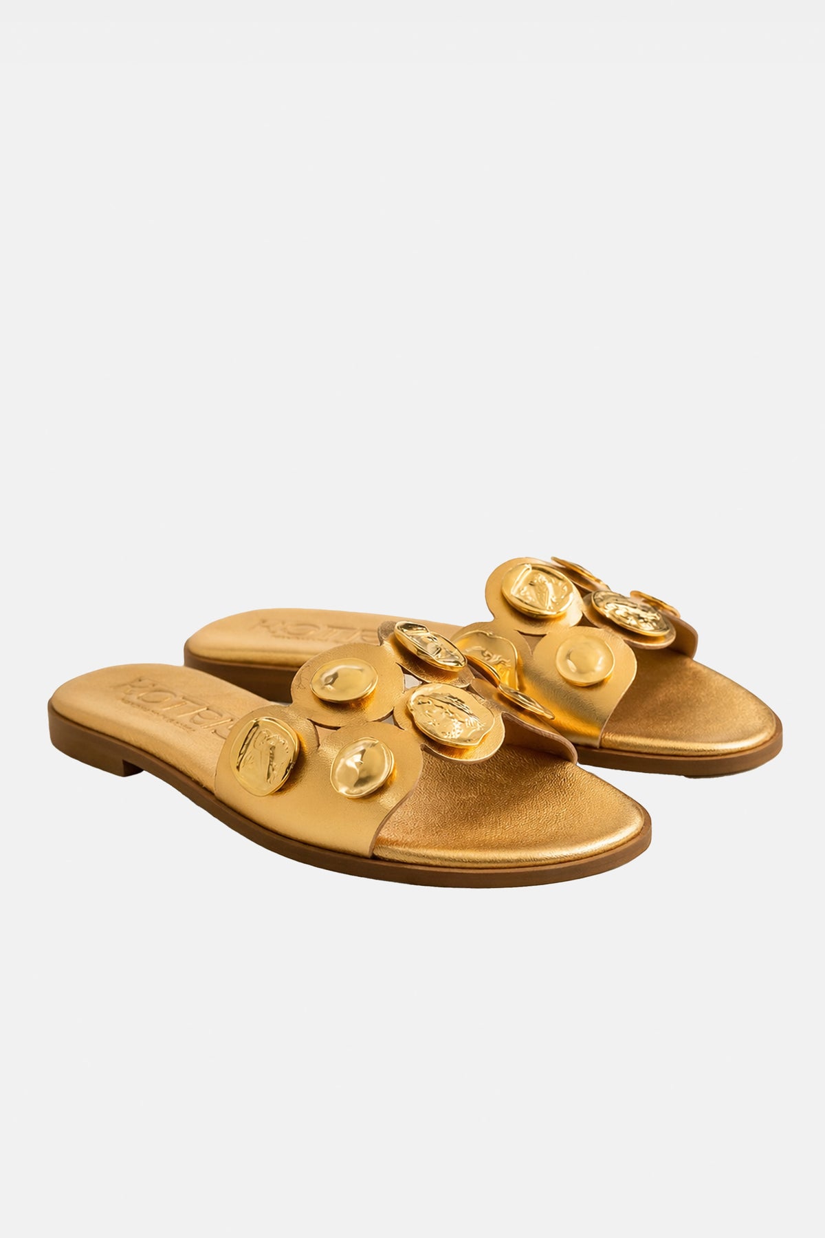 SLIDE SANDALS TOTAL GOLD