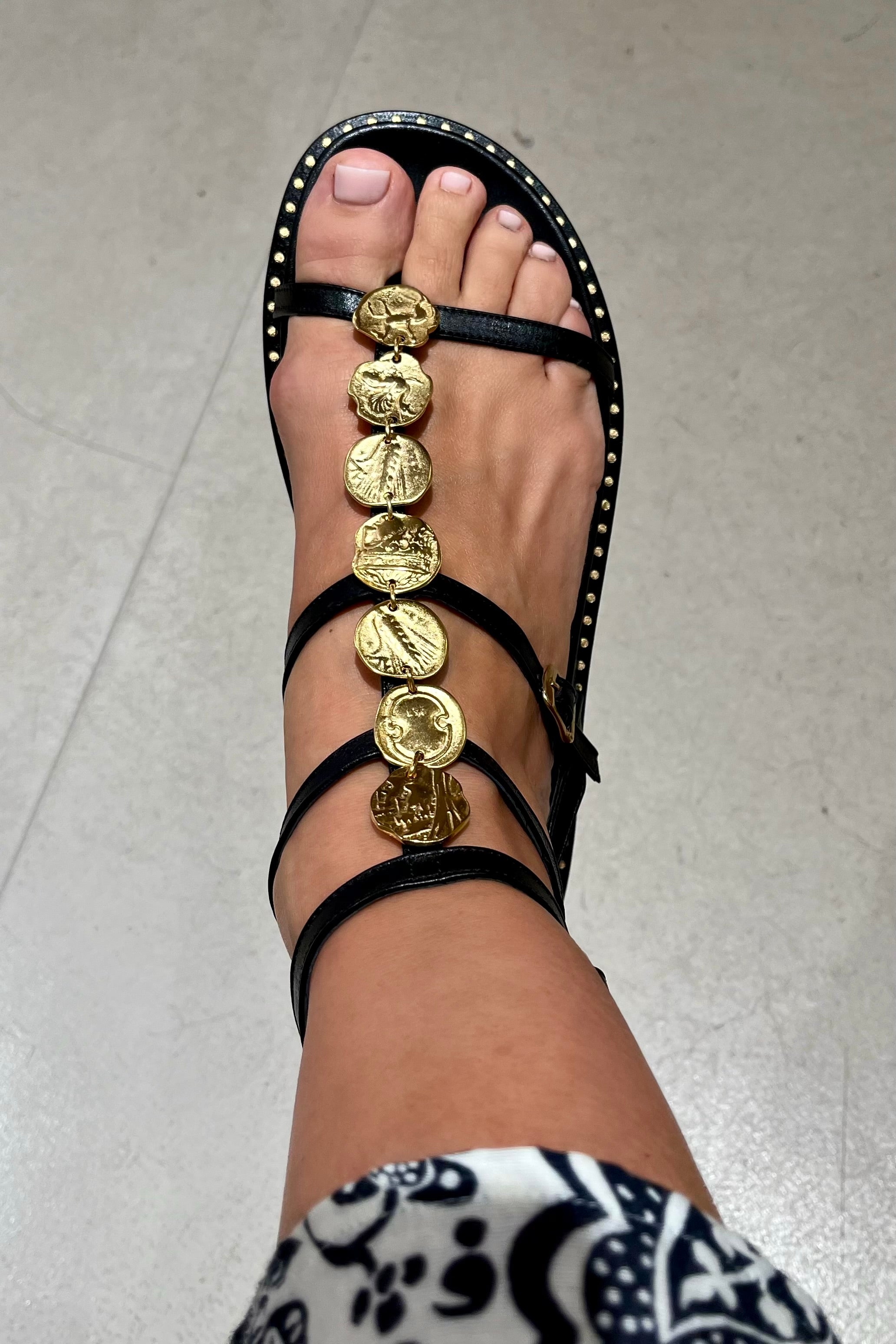 PLATEAU GLADIATOR SANDALS BLACK