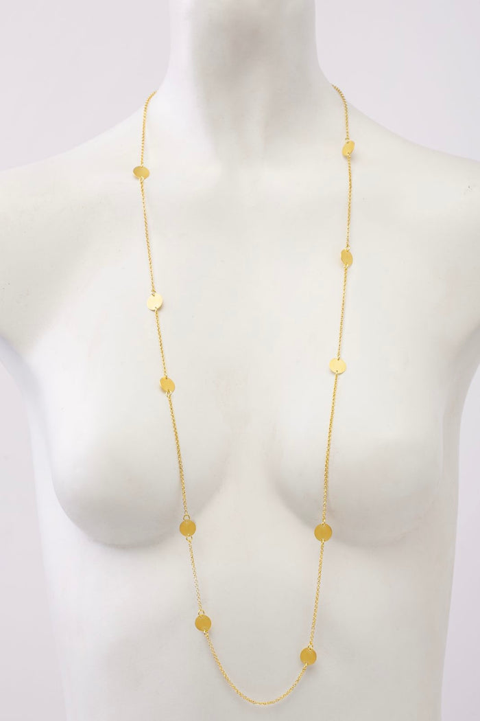 LONG COIN NECKLACE "SOPHIA“ GOLD