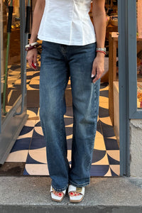 MODERATE BARREL STRETCH DENIM PANTS "BAXTER"