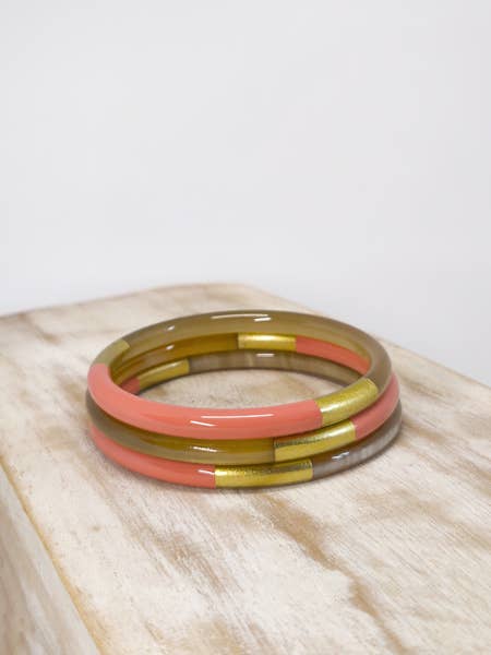 BRACELET "KASSANDRA" DUSTY ROSE/GOLD