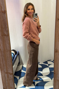 MOHAIR KNIT PULLOVER "SONNY" ASH ROSE