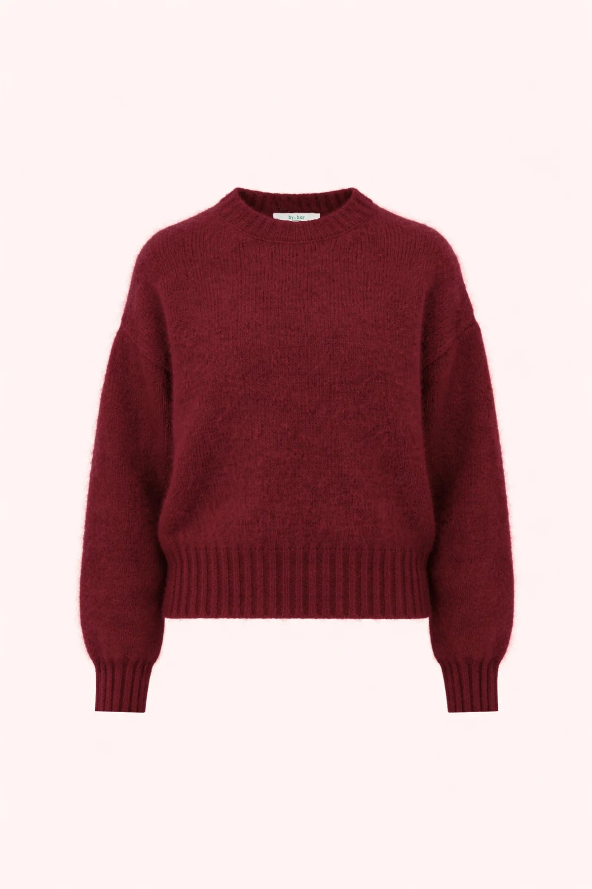 MOHAIR KNIT PULLOVER "SONNY" CARMINE RED