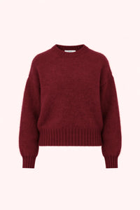 MOHAIR KNIT PULLOVER "SONNY" CARMINE RED