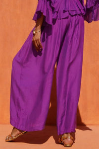 VISCOSE/SILK PANTS PURPLE