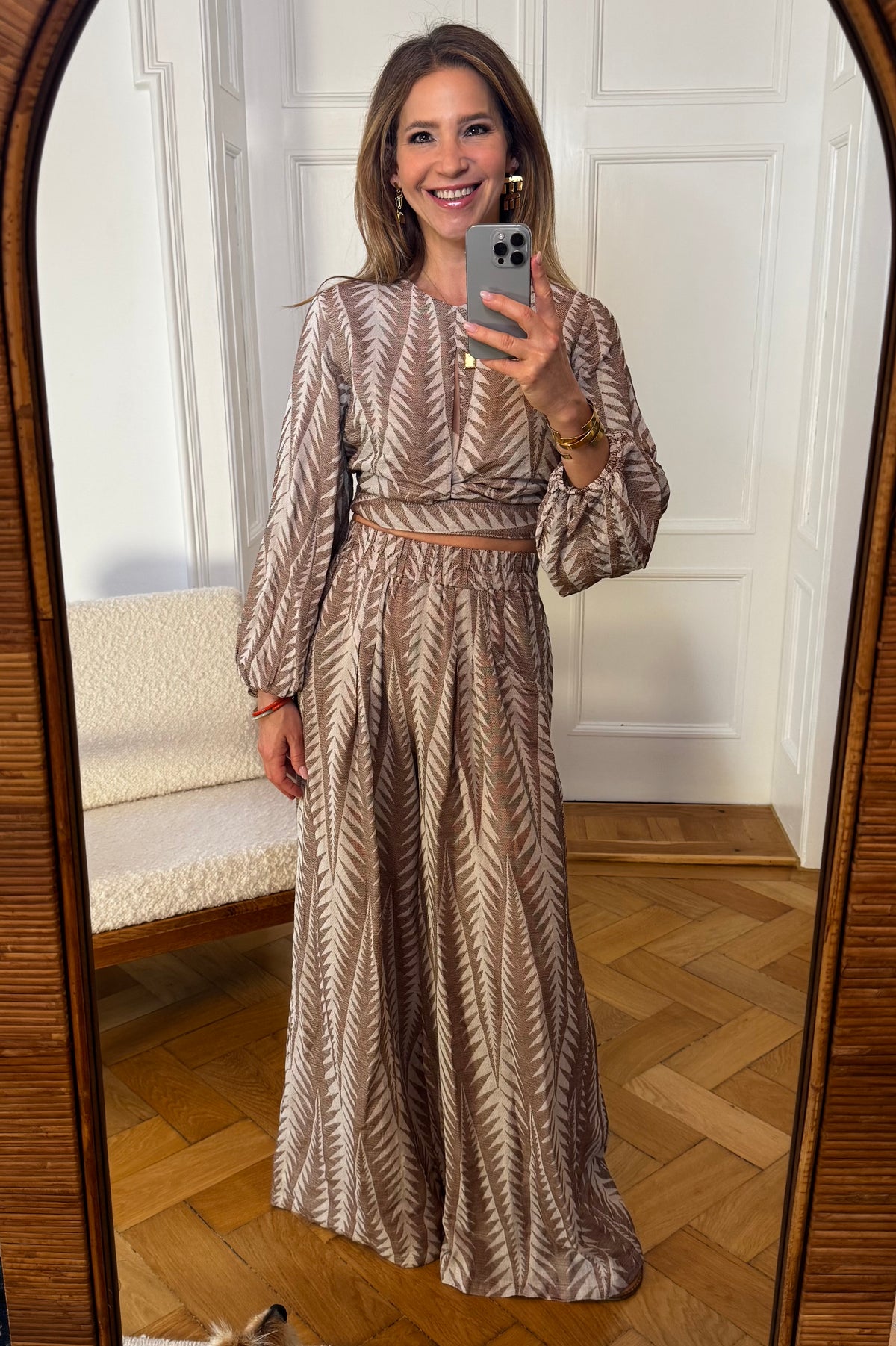 PALAZZO PANTS "FINIKAS" BROWN - LEMONI EXCLUSIVE