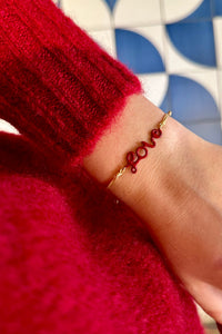 ENAMEL BRACELET "LOVE" BORDEAUX