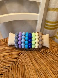 CHUNKY RESIN BRACELET „BLUES“