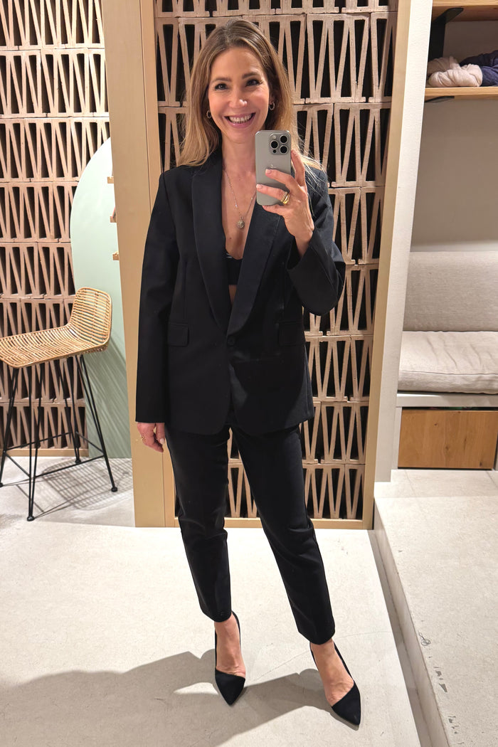 CROPPED SUIT PANTS BLACK