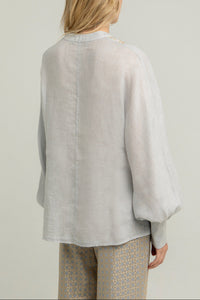 TUNIC BLOUSE "CROSS" LIGHT GREY/GOLD