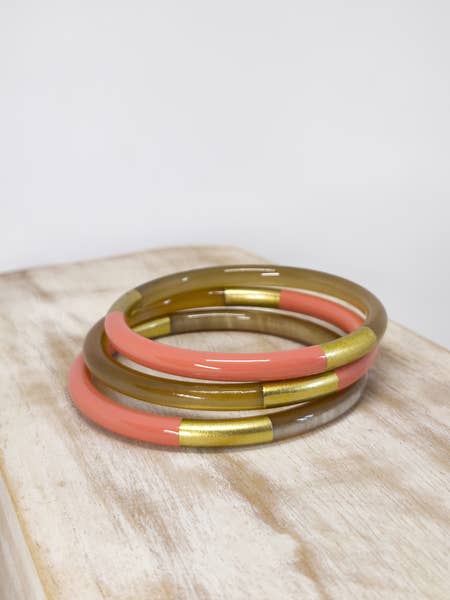 BRACELET "KASSANDRA" DUSTY ROSE/GOLD