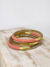 BRACELET "KASSANDRA" DUSTY ROSE/GOLD