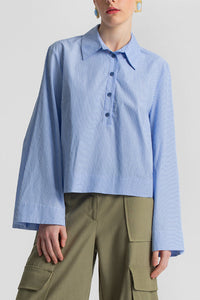 CROPPED COTTON BLOUSE