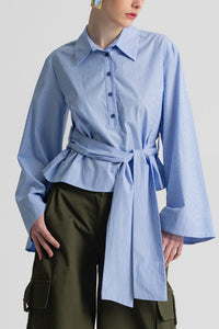 CROPPED COTTON BLOUSE