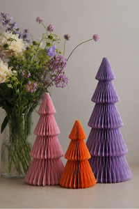 PAPER TREE SET LIGHT PINK/LILAC/ORANGE