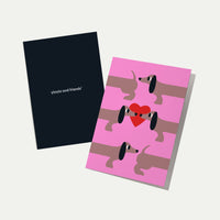 GREETING CARD "VALENTINE'S DACHSHUND"