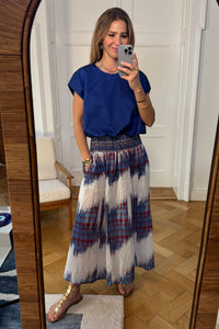 OVERSIZED POPELINE TOP "VERVE" BLUE