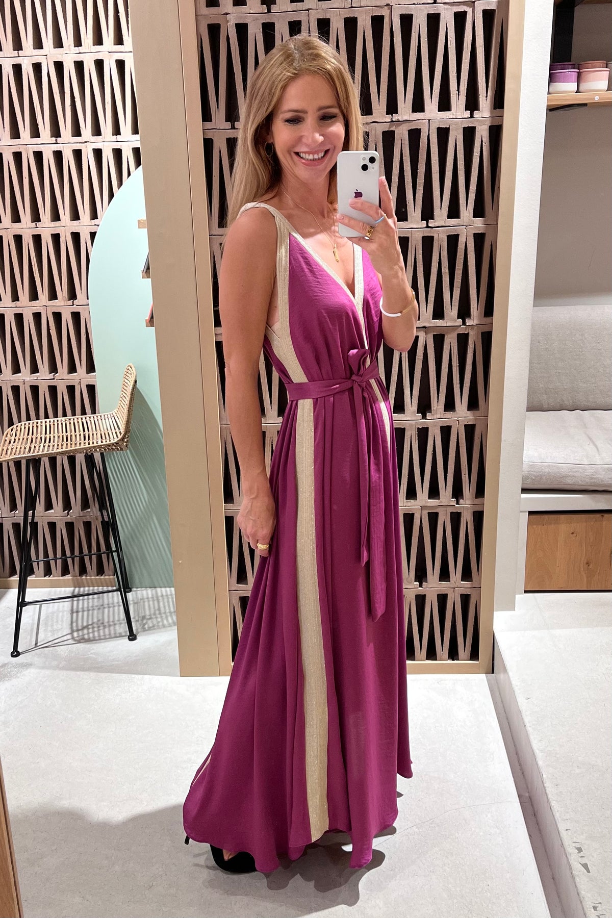 FLOWY LONG DRESS "ATHENA" VIOLET