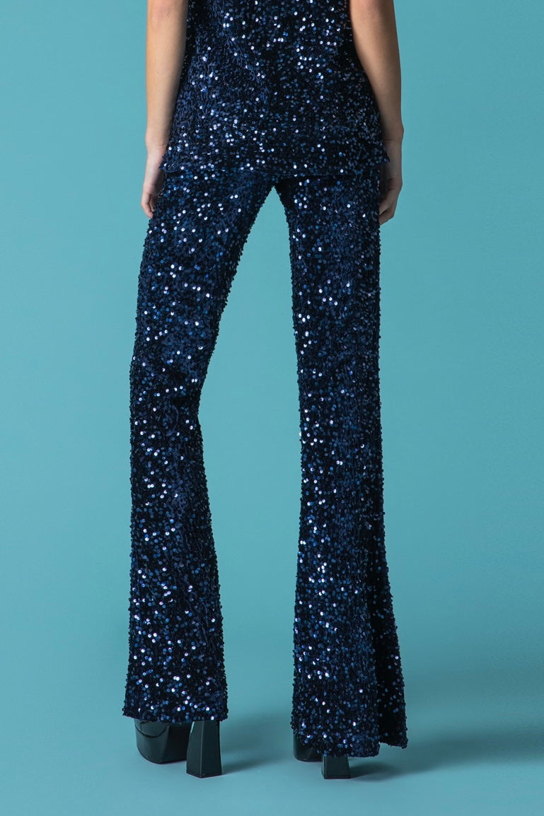 SEQUIN PANTS "MIDNIGHT" NAVY