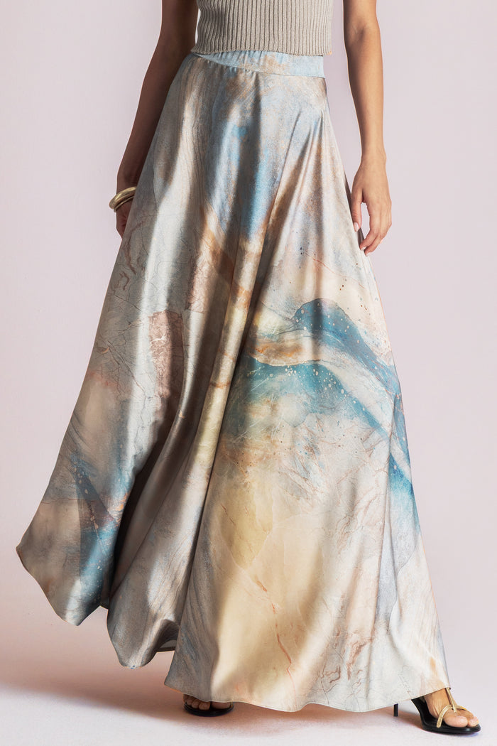 LONG FLOWY SKIRT "ANEMOS" MULTICOLOR