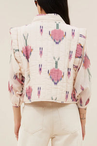 COTTON VEST IVORY/MULTICOLOR