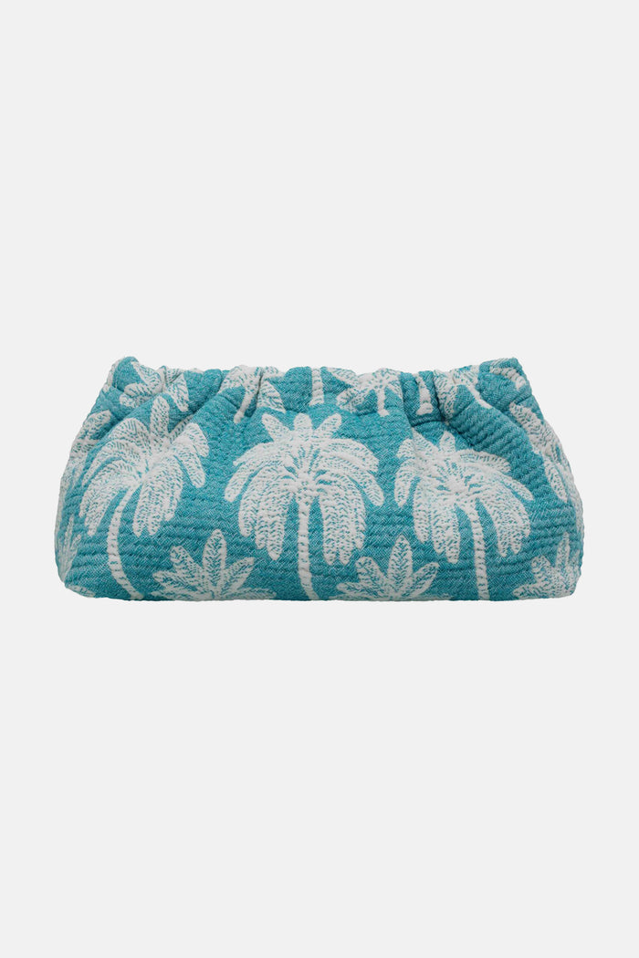 WOVEN CLUTCH BAG "FINIKAS" PETROL