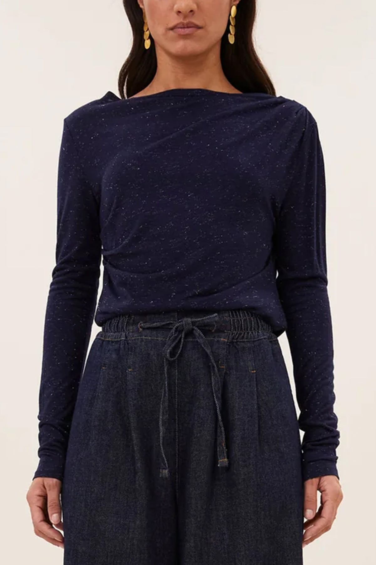 VISCOSE LONGSLEEVE WITH LUREX NIGHT SKY