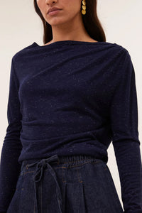 VISCOSE LONGSLEEVE WITH LUREX NIGHT SKY