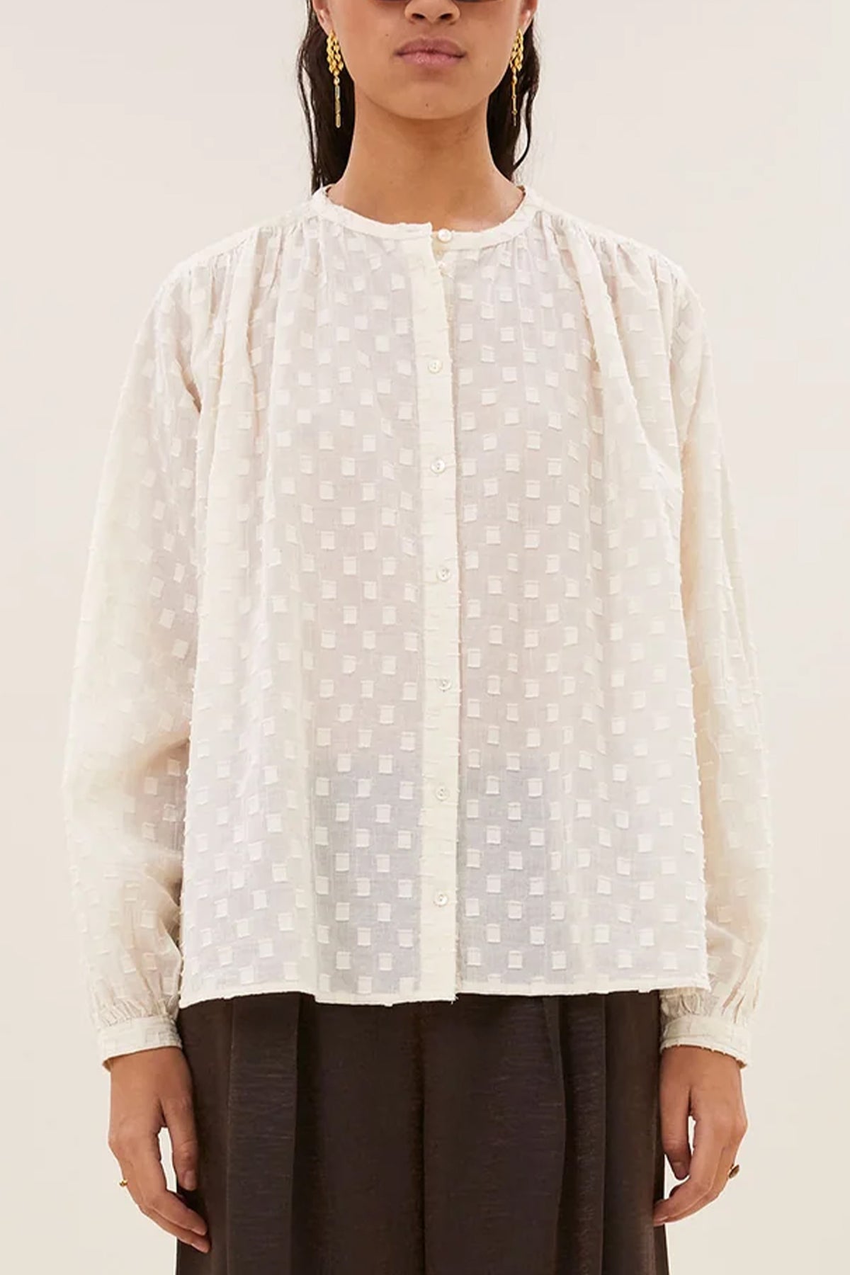 ORGANIC COTTON BLOUSE OFF WHITE