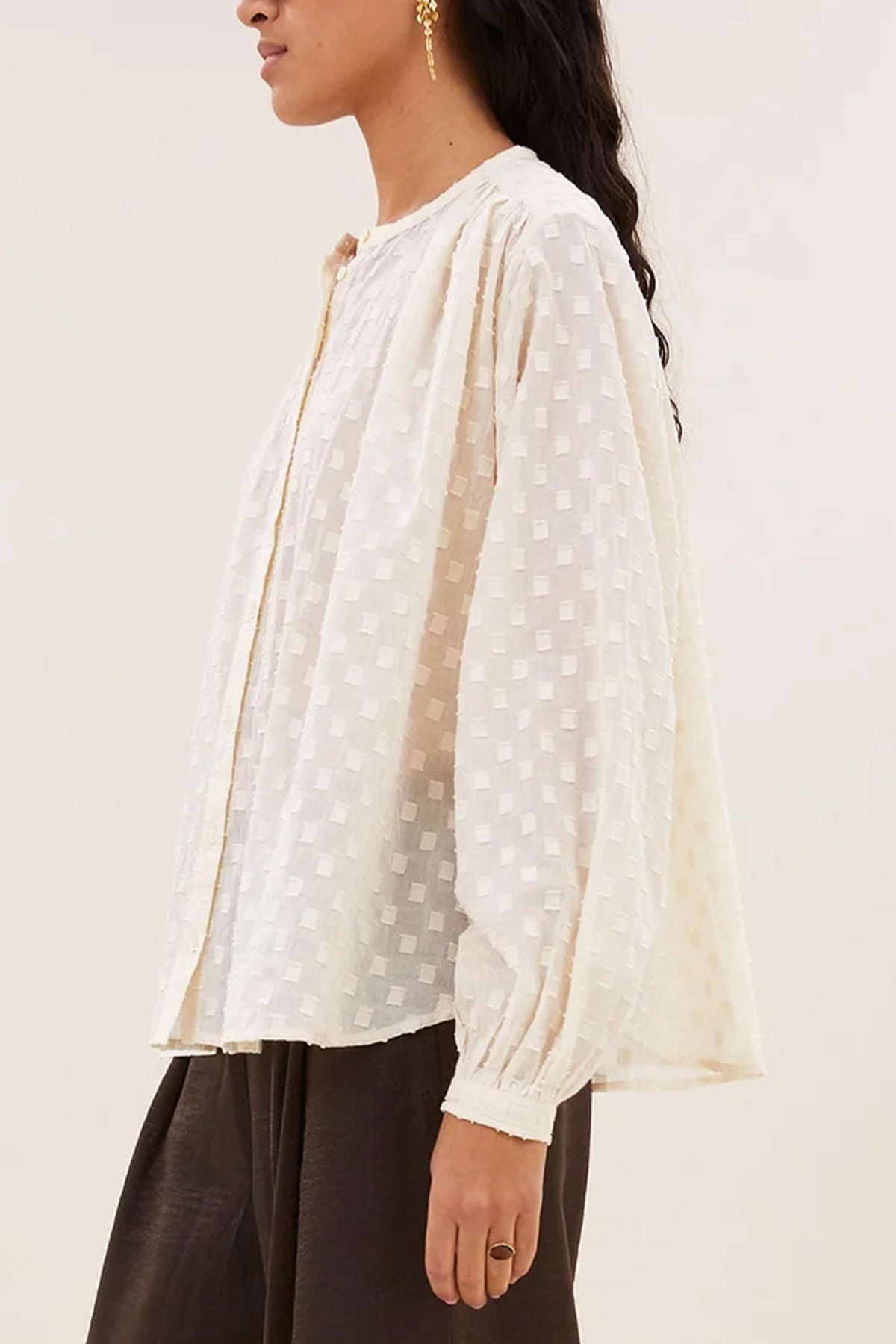 ORGANIC COTTON BLOUSE OFF WHITE