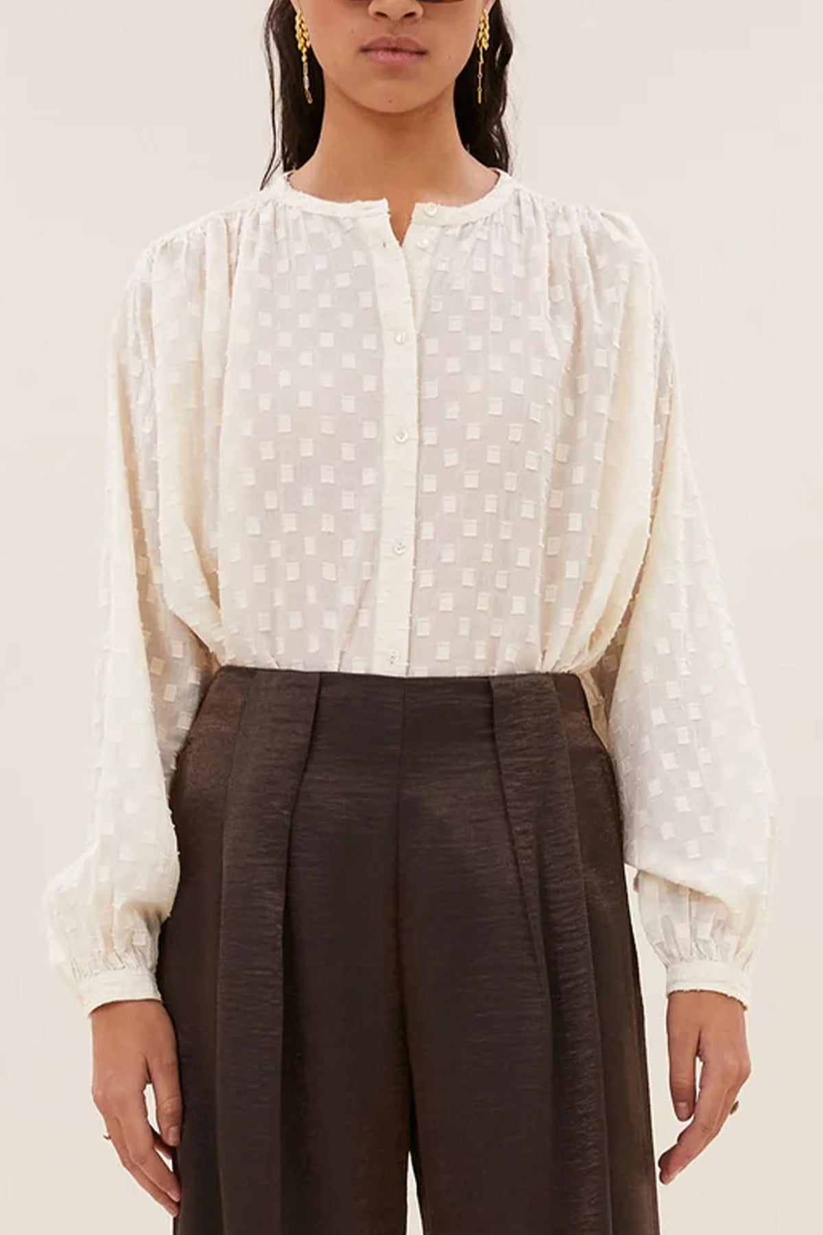 ORGANIC COTTON BLOUSE OFF WHITE