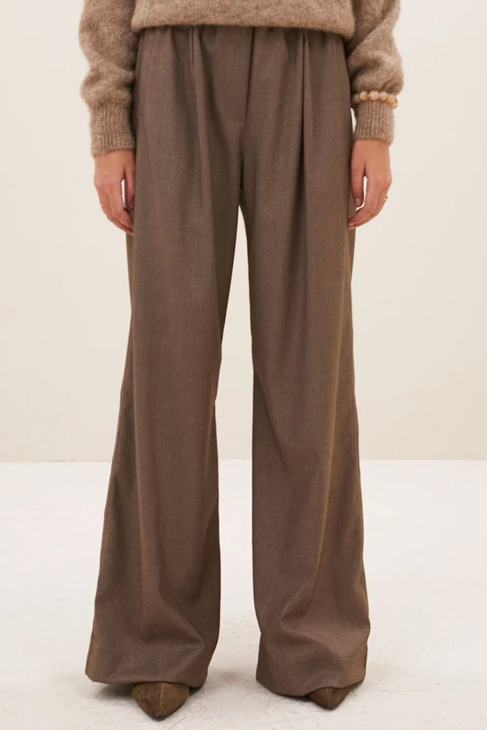 WIDE LEG PANTS BISCUIT