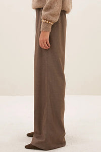 WIDE LEG PANTS BISCUIT