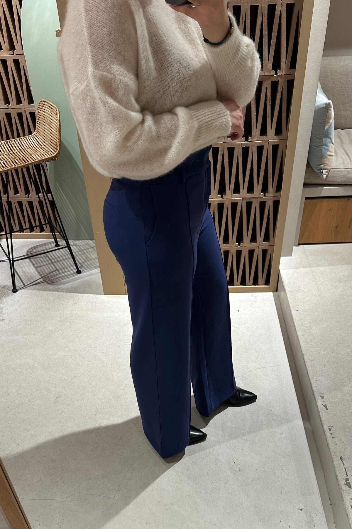 HIGHWAIST WIDE LEG PANTS BLUE