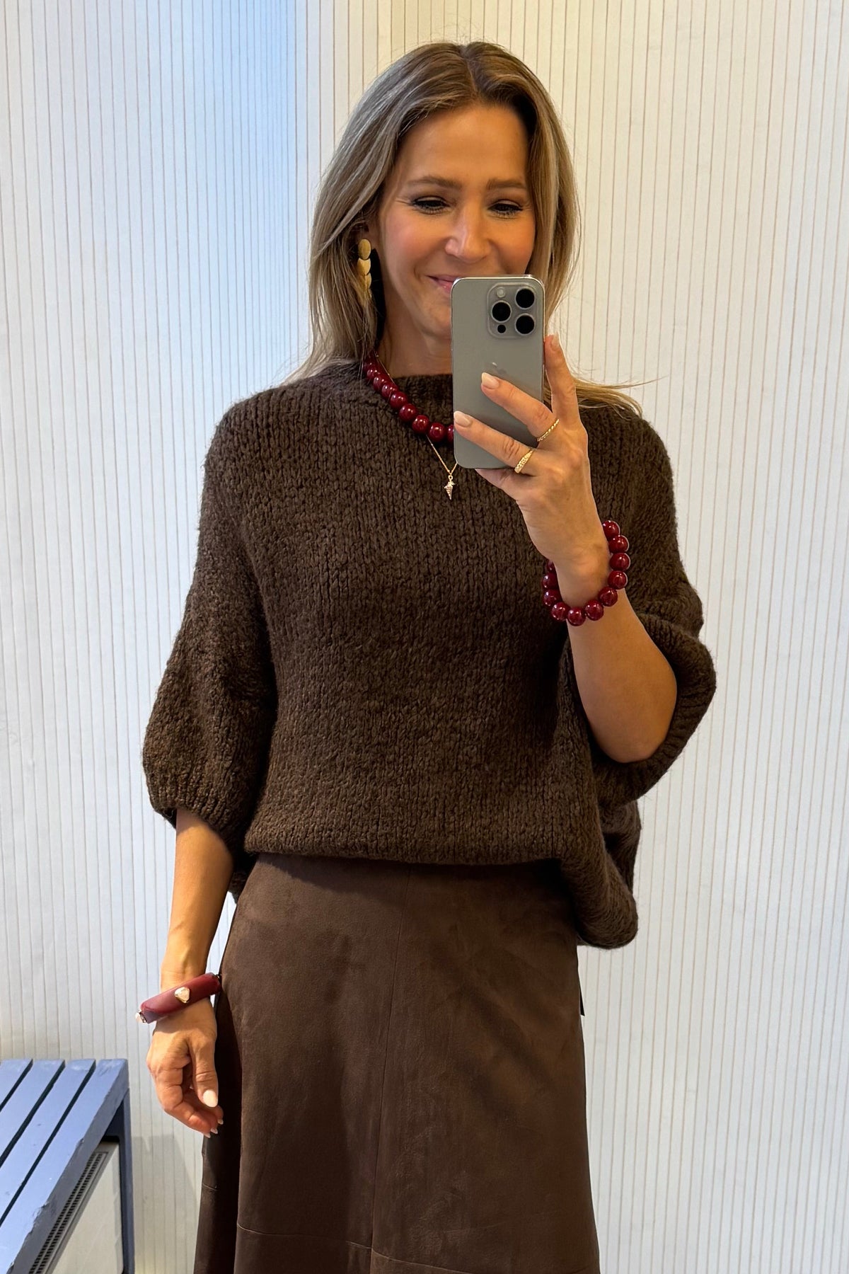 OVERSIZED SUPERSOFT MOHAIR-MIX CARDIGAN CHOCOLATE